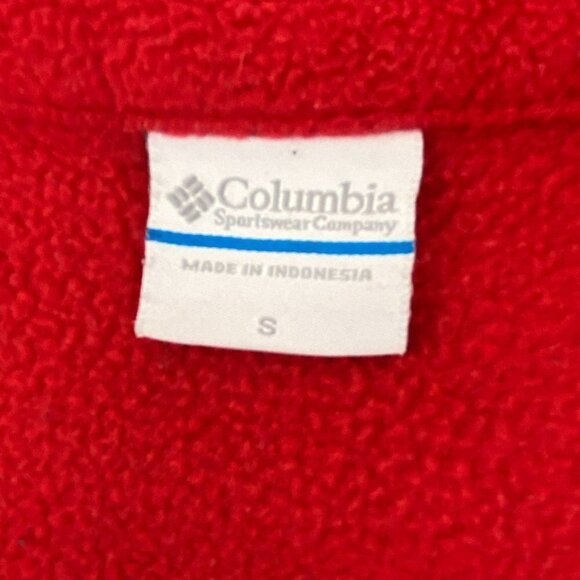 COLUMBIA Red Fleece Zip Jacket, Women's S - Picture 3 of 8